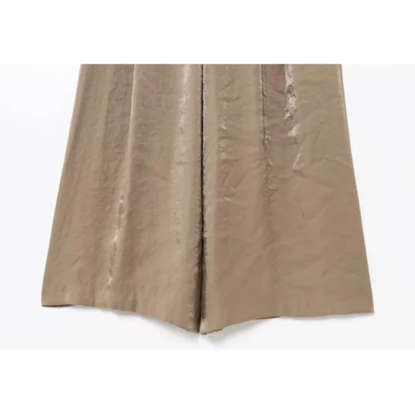 HipSeam Women Satin Trousers With Belt Spring Summer Simple Women's Pants Versatile Female Loose Pants Pocket Wide Leg Pants - Image 6