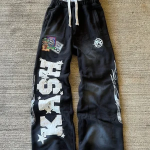 American Sweatpants Y2K Pants Men Gothic Hip Hop Letter Patch Retro Double Layer Design Baggy Elastic Waist Jogging Casual Pants